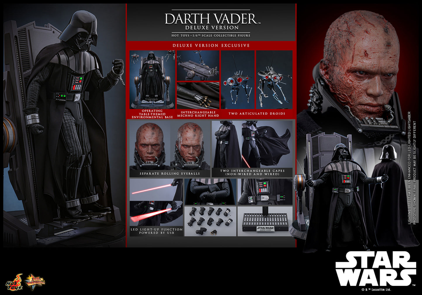 Pre-Order - Star Wars: Revenge of the Sith MMS810 Darth Vader (Deluxe Ver.) 1/6th Scale Collectible Figure