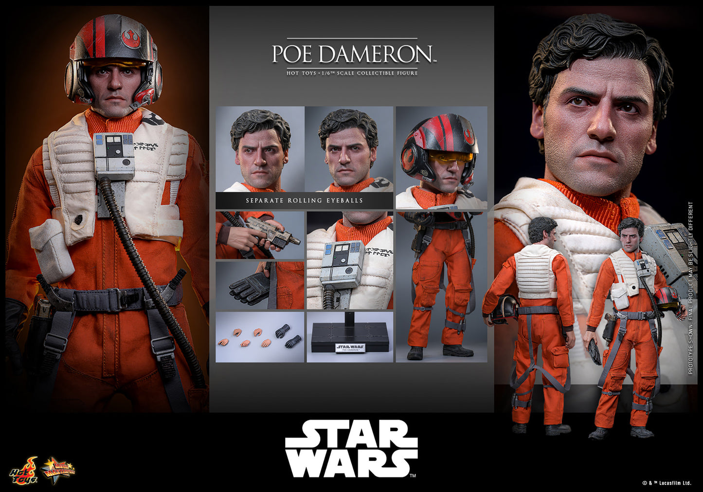 Pre-Order - Star Wars: The Force Awakens MMS806 Poe Dameron 1/6th Scale Collectible Figure