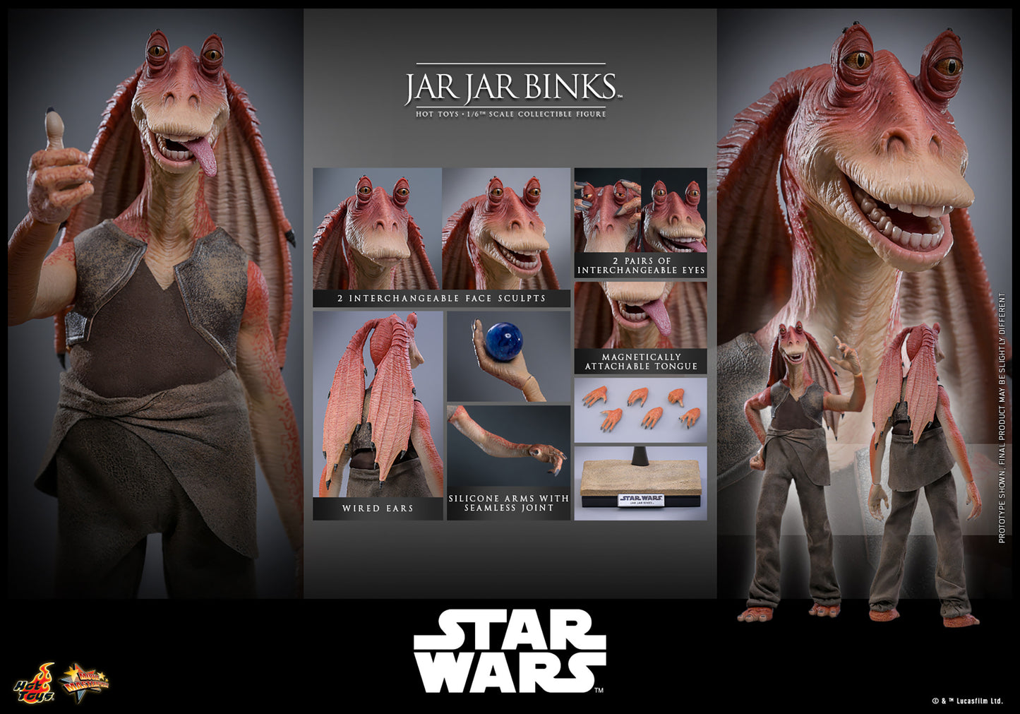 Pre-Order - Star Wars: The Phantom Menace MMS807 Jar Jar Binks 1/6th Scale Collectible Figure