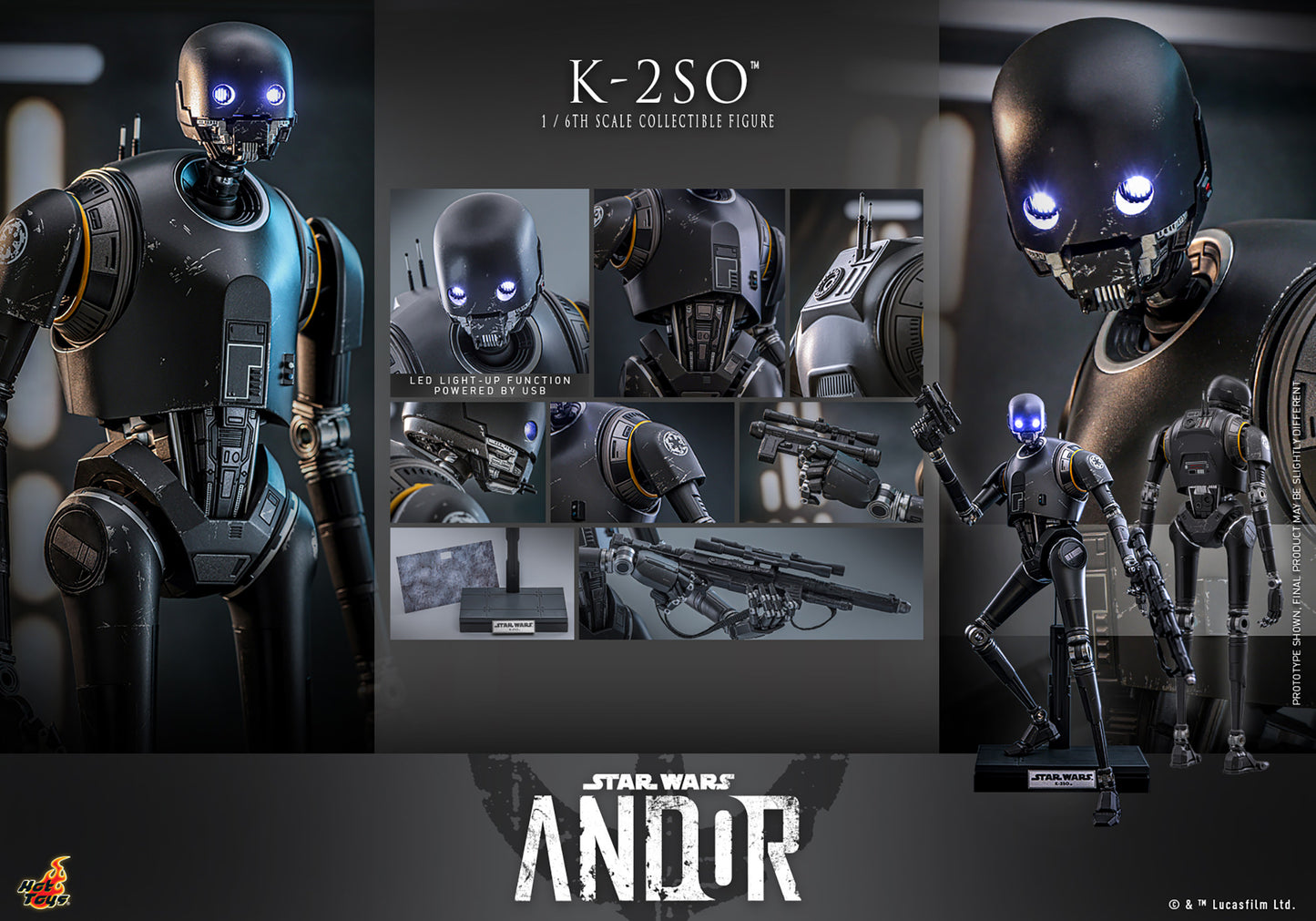 Pre-Order - Star Wars: Andor TMS156 K-2SO 1/6th Scale Collectible Figure