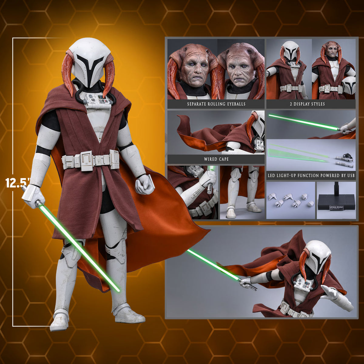 Star Wars: Clone Wars TMS168 Saesee Tiin (Clone Armor) 1/6th Scale Collectible Figure