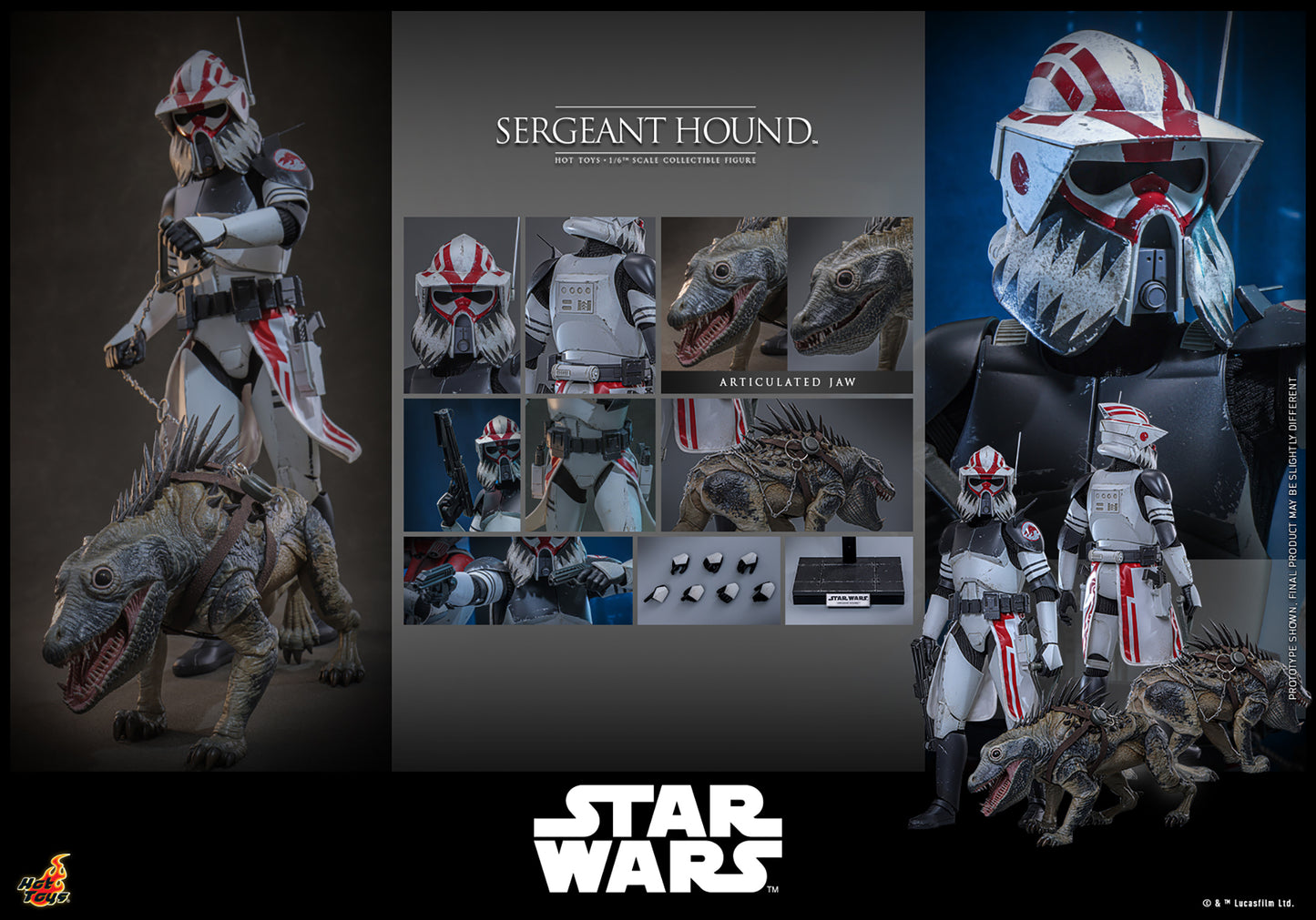 Pre-Order - Star Wars: The Clone Wars TMS000 Sergeant Hound 1/6th Scale Collectible Figure