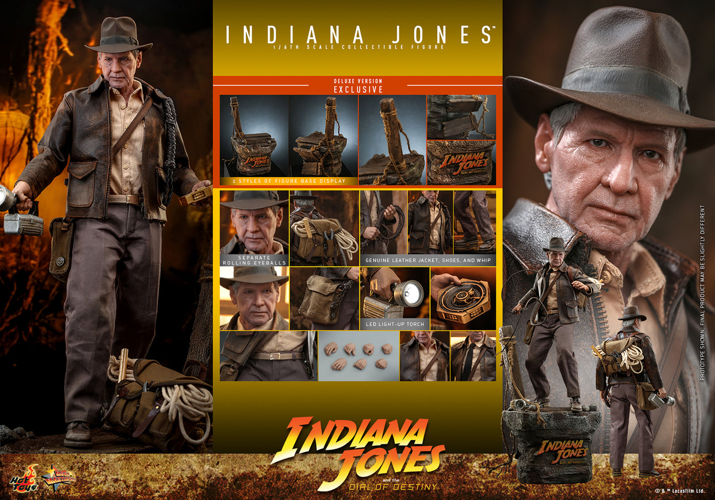 Pre-Order - Indiana Jones and the Dial of Destiny MMS717 Indiana Jones Deluxe 1/6th Scale Collectible Figure