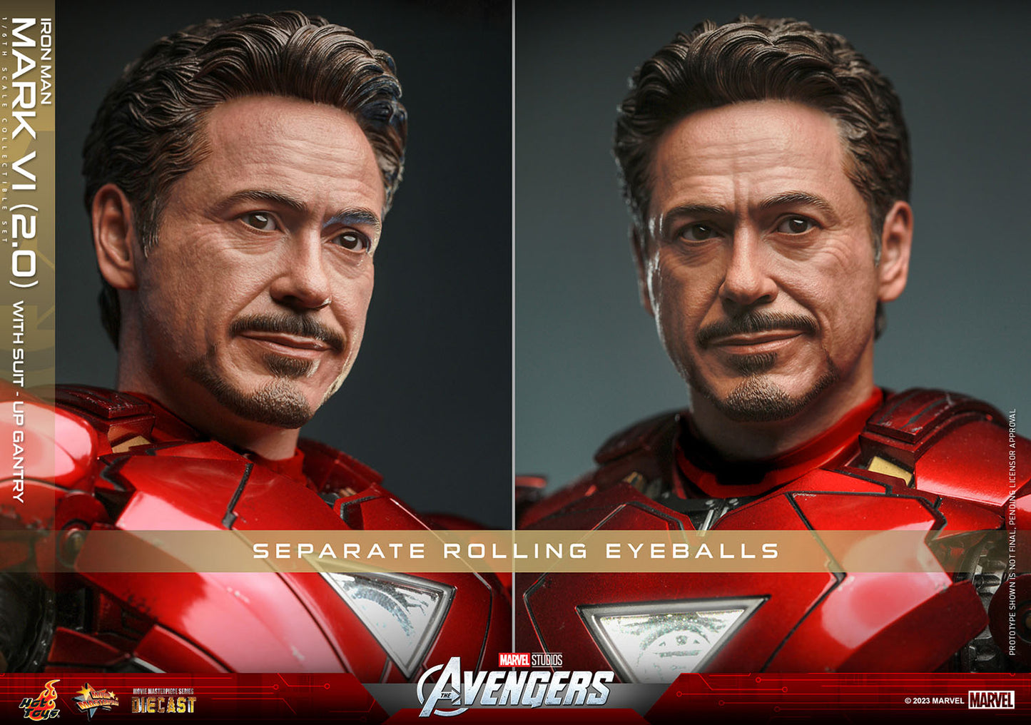 The Avengers MMS688D53 Iron Man Mark VI (Ver 2.0) and Suit-Up Gantry 1/6th Scale Collectible Figure Set