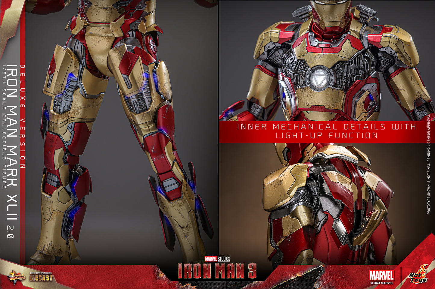 Pre-Order - Iron Man 3 MMS758D65B Iron Man Mark XLII (2.0) Deluxe 1/6th Scale Collectible Figure