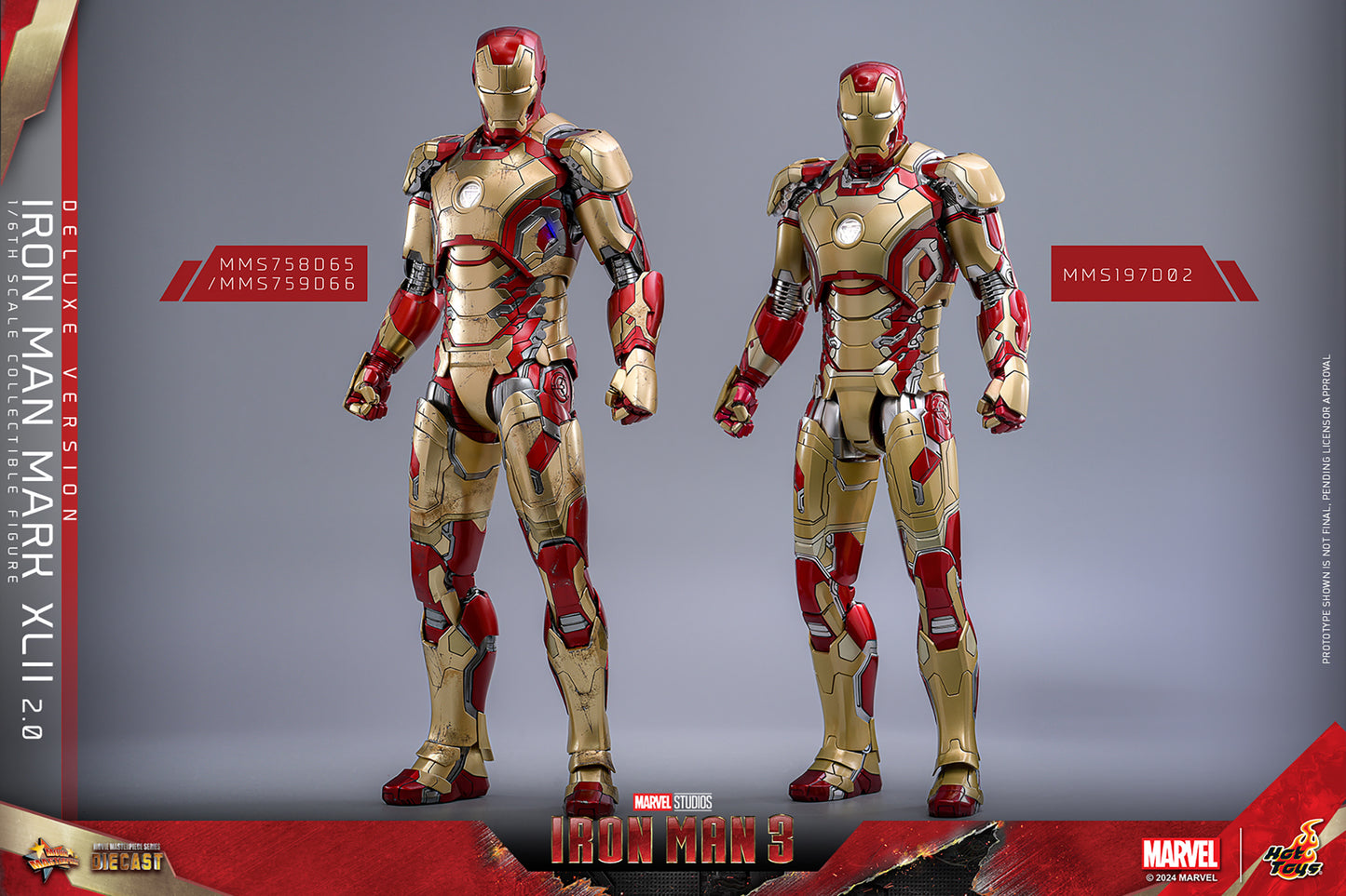 Pre-Order - Iron Man 3 MMS758D65B Iron Man Mark XLII (2.0) Deluxe 1/6th Scale Collectible Figure