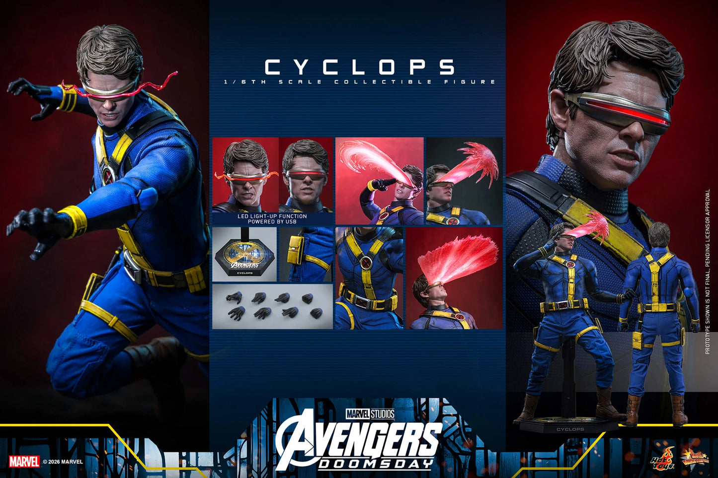 Pre-Order - Avengers: Doomsday MM908 Cyclops 1/6th Scale Collectible Figure