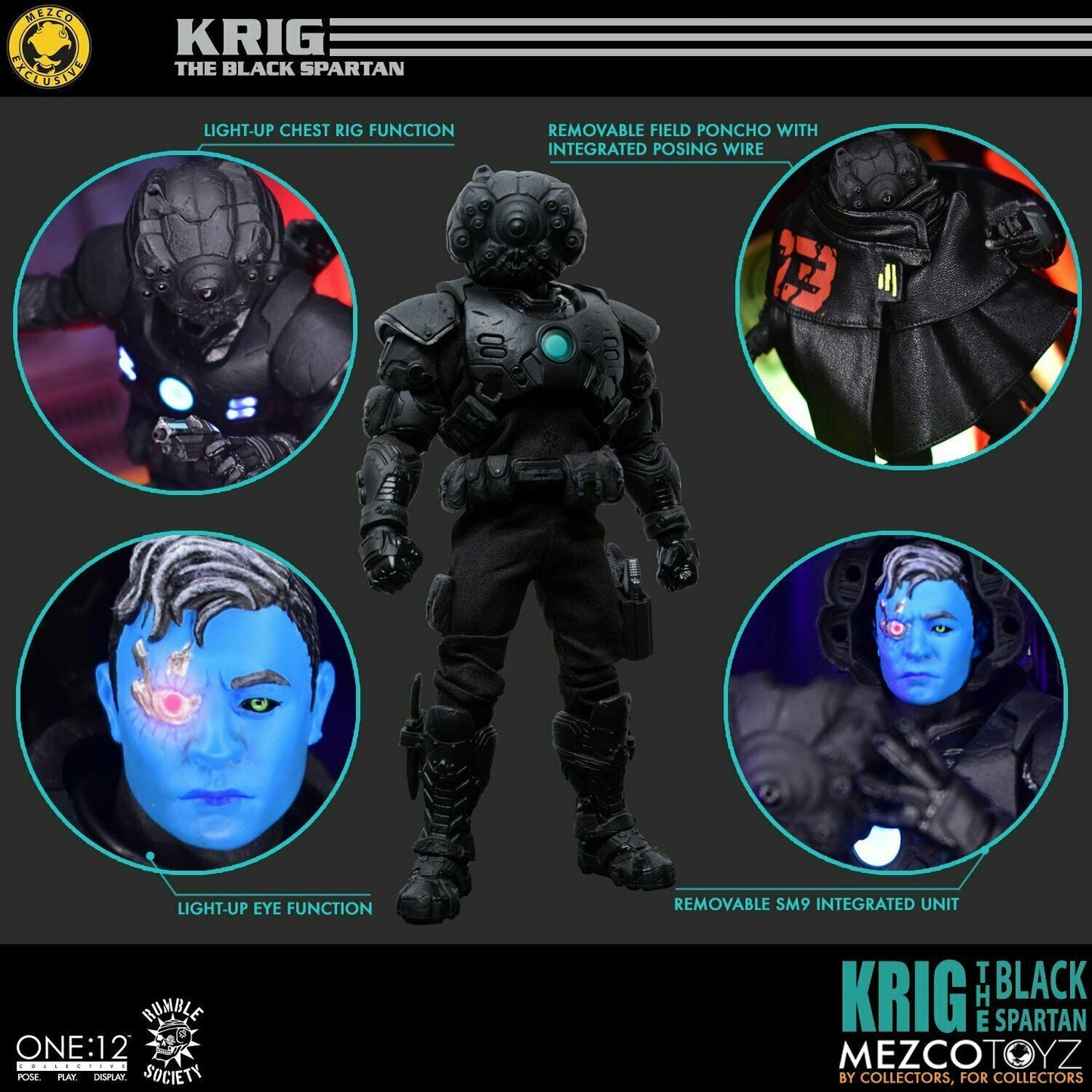 One:12 Mezco Krig the Black Spartan Toyz Fair 2021: Exclusive