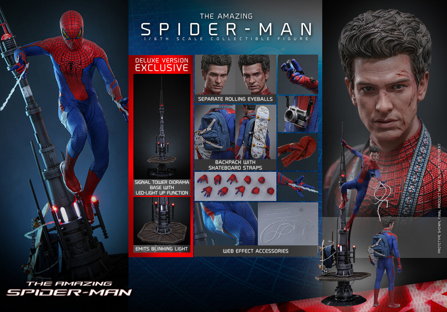Pre-Order - The Amazing Spider-Man MMS772 Andrew Garfield Deluxe 1/6th Scale Collectible Figure