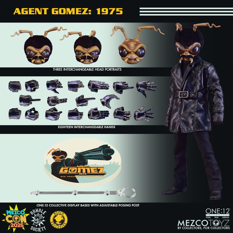 Mezco One:12 Collective Agent Gomez: 1975 SDCC 2025 Exclusive
