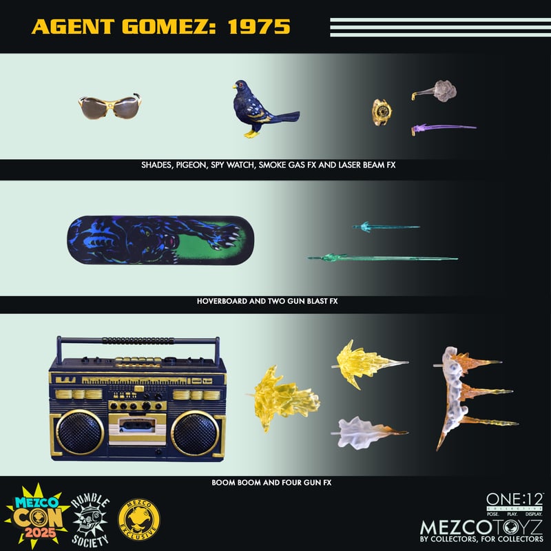 Mezco One:12 Collective Agent Gomez: 1975 SDCC 2025 Exclusive