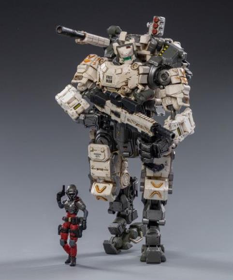 Dark Source Steelbone Armor (White) With Pilot (Red) 1/24 Scale Figure Set