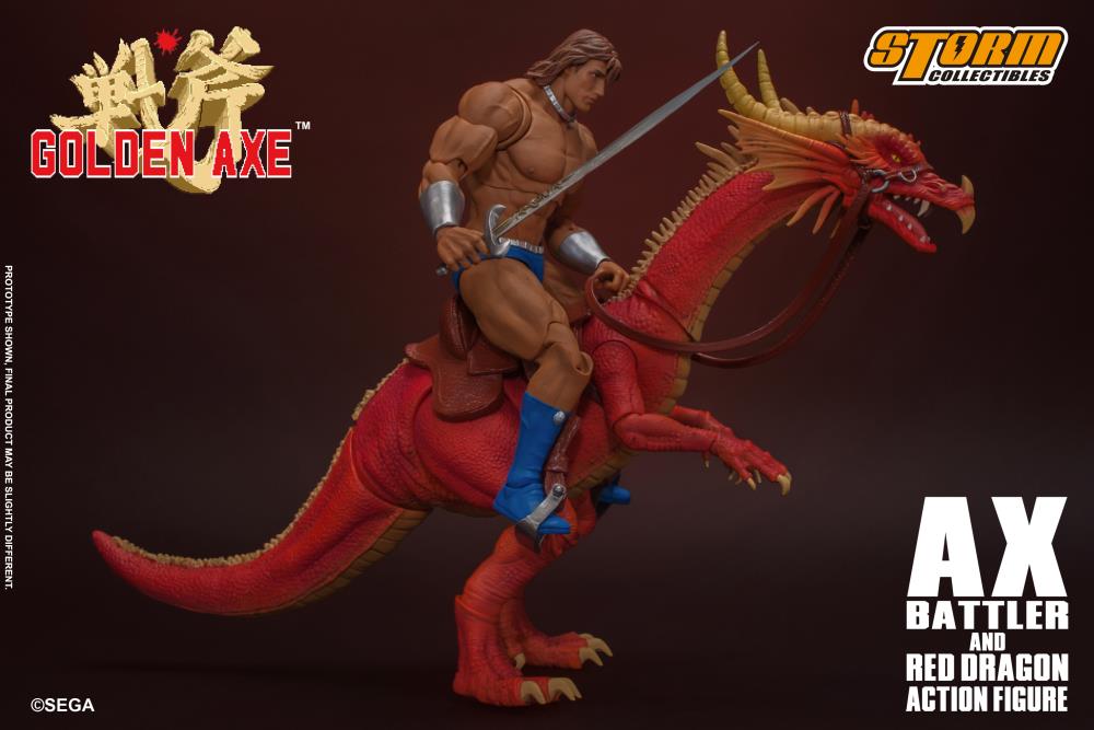 Golden Axe Ax Battler & Red Dragon 1/12 Scale Figure Set