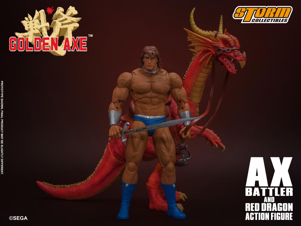 Golden Axe Ax Battler & Red Dragon 1/12 Scale Figure Set