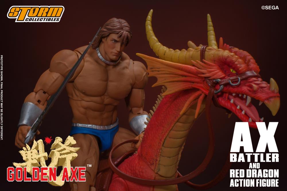 Golden Axe Ax Battler & Red Dragon 1/12 Scale Figure Set