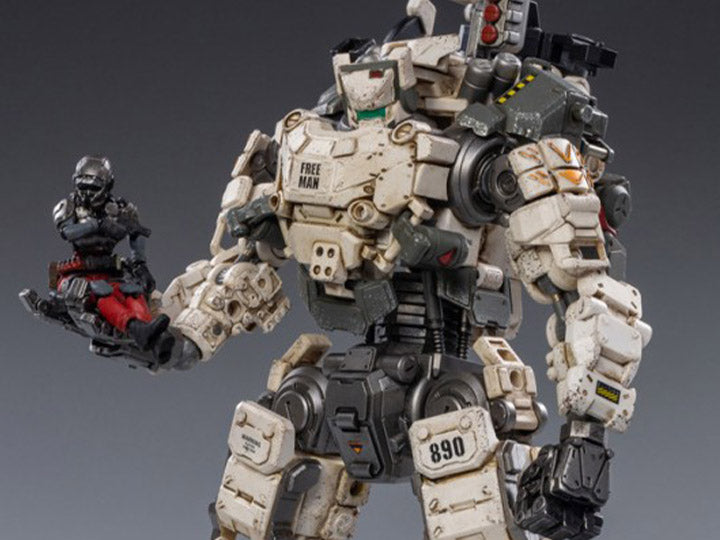 Dark Source Steelbone Armor (White) With Pilot (Red) 1/24 Scale Figure Set