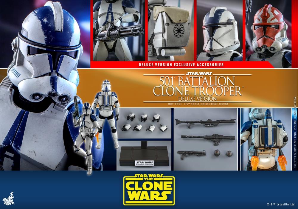 Star Wars: The Clone Wars TMS023 501st Battalion Clone Trooper (Deluxe) 1/6th Scale Figure