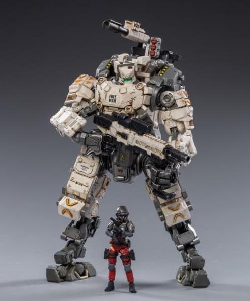 Dark Source Steelbone Armor (White) With Pilot (Red) 1/24 Scale Figure Set