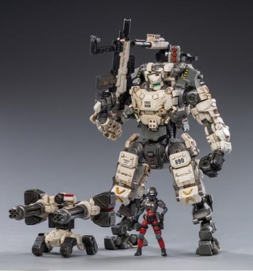 Dark Source Steelbone Armor (White) With Pilot (Red) 1/24 Scale Figure Set
