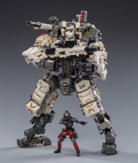 Dark Source Steelbone Armor (White) With Pilot (Red) 1/24 Scale Figure Set