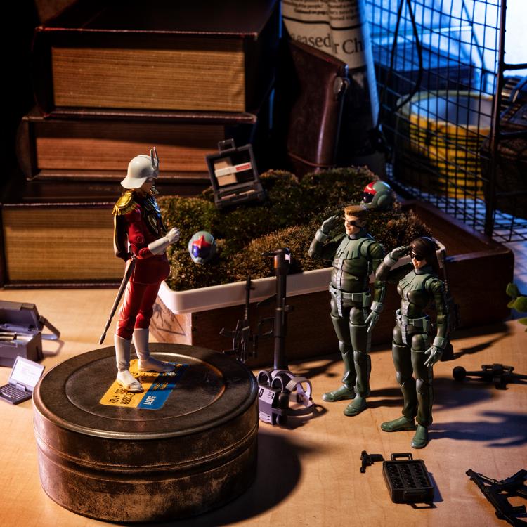 Mobile Suit Gundam G.M.G. Principality of Zeon Standard Infantry Soldier and Char Aznable Set of 3 Figures