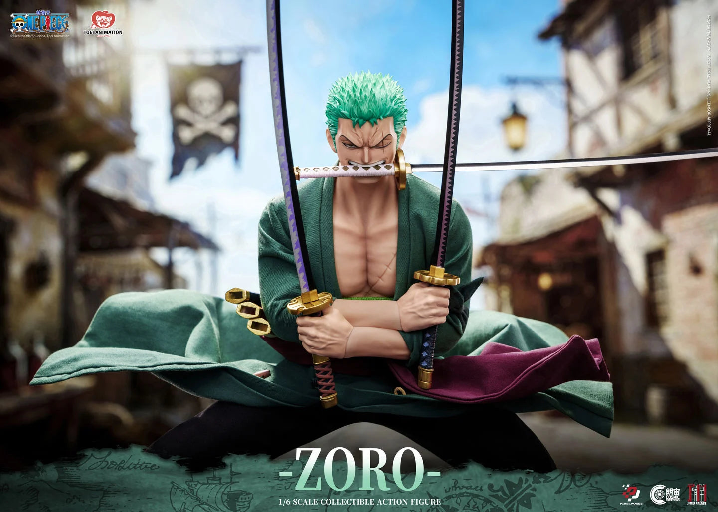 Pre-Order: One Piece Pixel Poses Roronoa Zoro (Deluxe Ver.) 1/6 Scale Action Figure