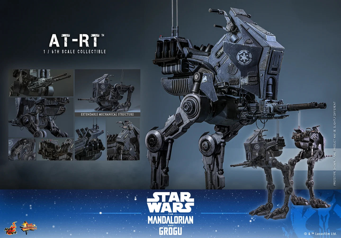 Pre-Order: Star Wars: The Mandalorian & Grogu MMS874 AT-RT 1/6th Scale Vehicle Accessory
