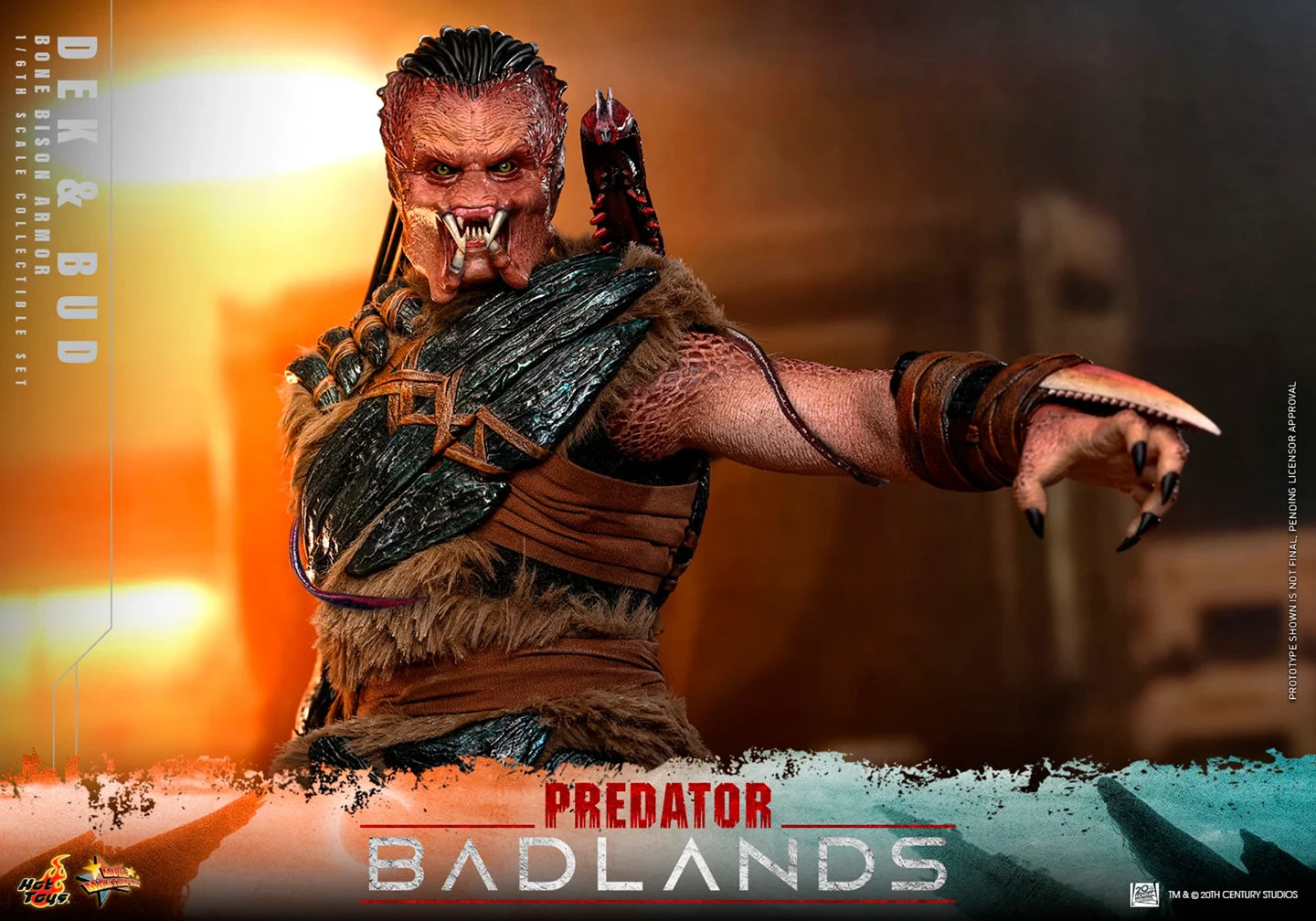 Pre-Order - Predator: Badlands MMS873 Dek (Bone Bison Armor) and Bud 1/6th Scale Collectible Figure