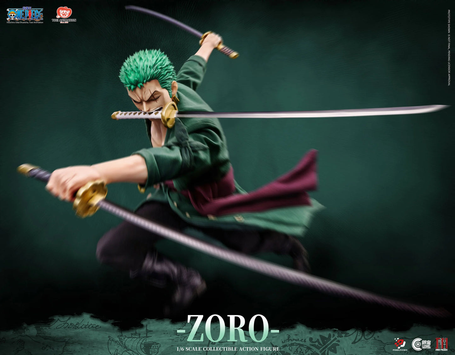 Pre-Order: One Piece Pixel Poses Roronoa Zoro (Standard Ver.) 1/6 Scale Action Figure