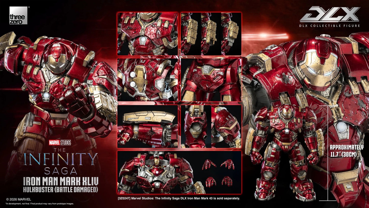 PRE-ORDER - Marvel: The Infinity Saga DLX Iron Man 44 Hulkbuster (Battle Damaged) Action Figure