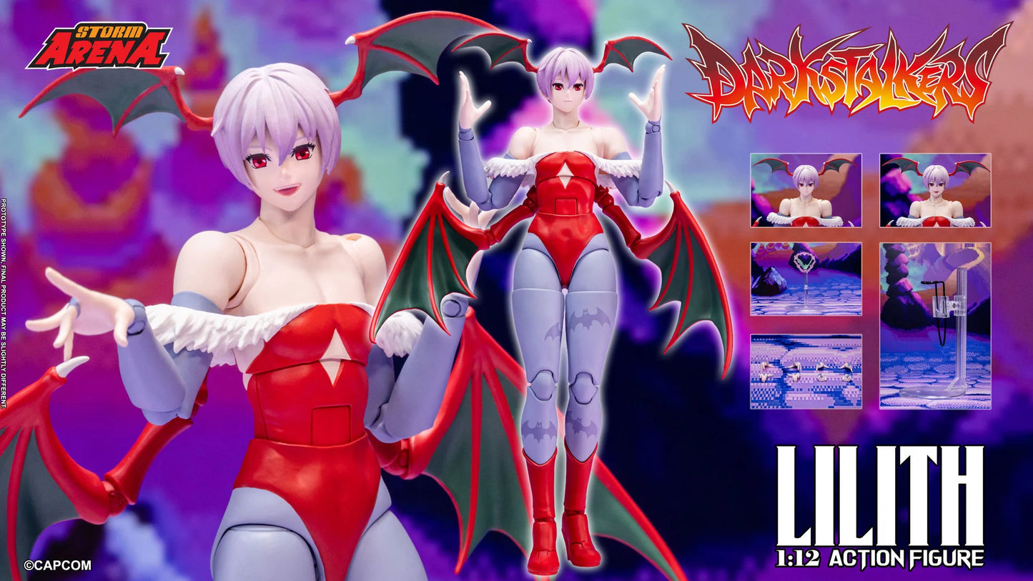 Pre-Order:: Darkstalkers Storm Arena Lilith 1/12 Scale Action Figure