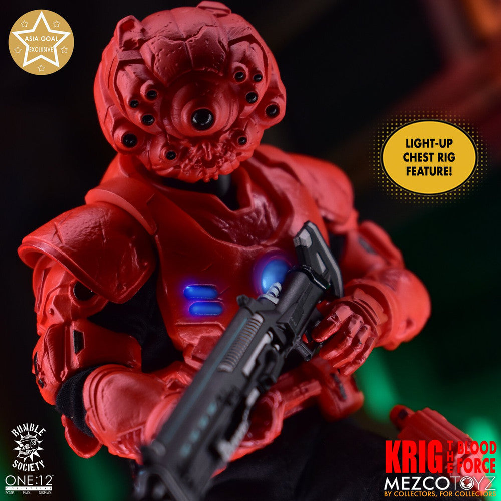 One:12 Mezco Rumble Society KRIG : Blood Force Asia Goal Exclusive
