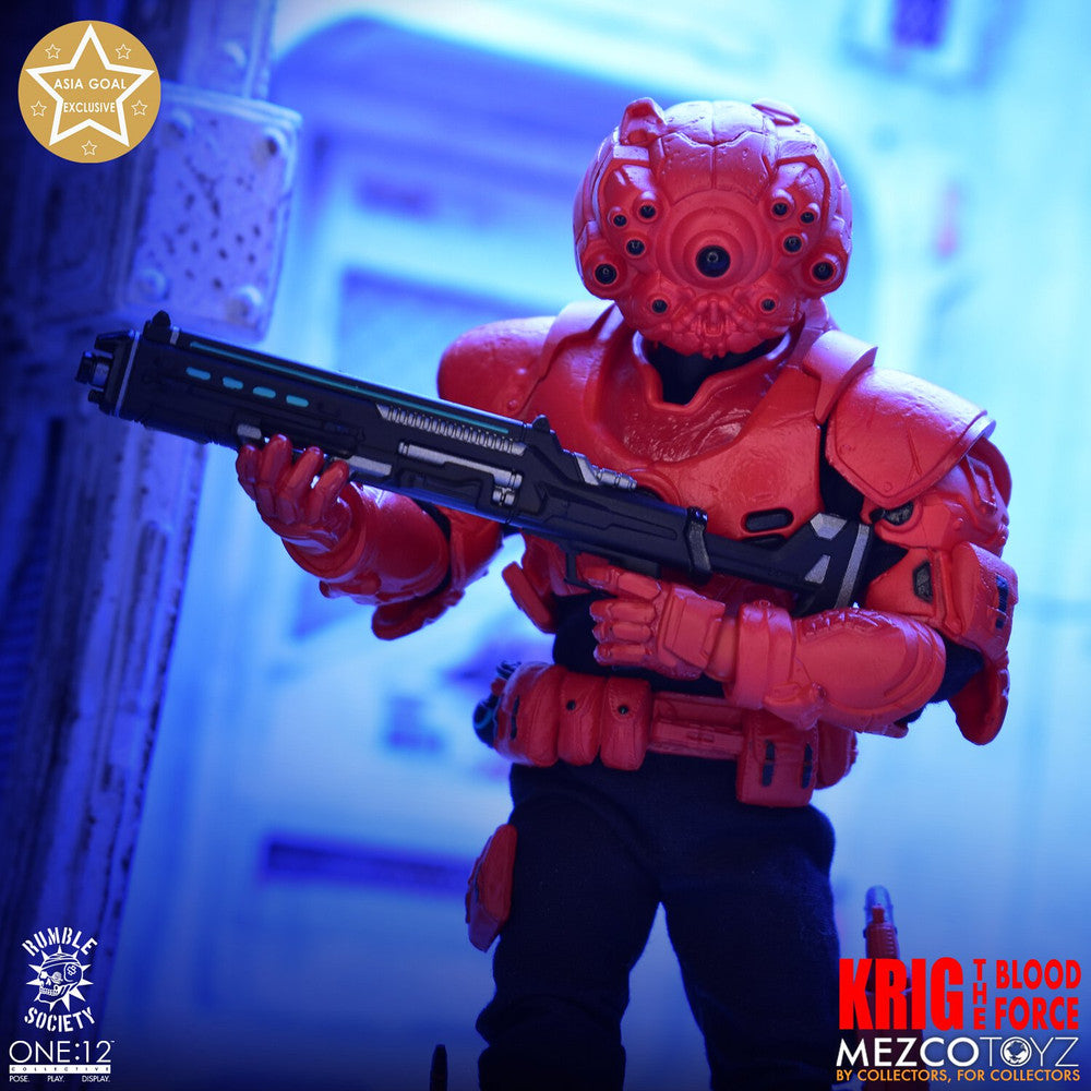 One:12 Mezco Rumble Society KRIG : Blood Force Asia Goal Exclusive