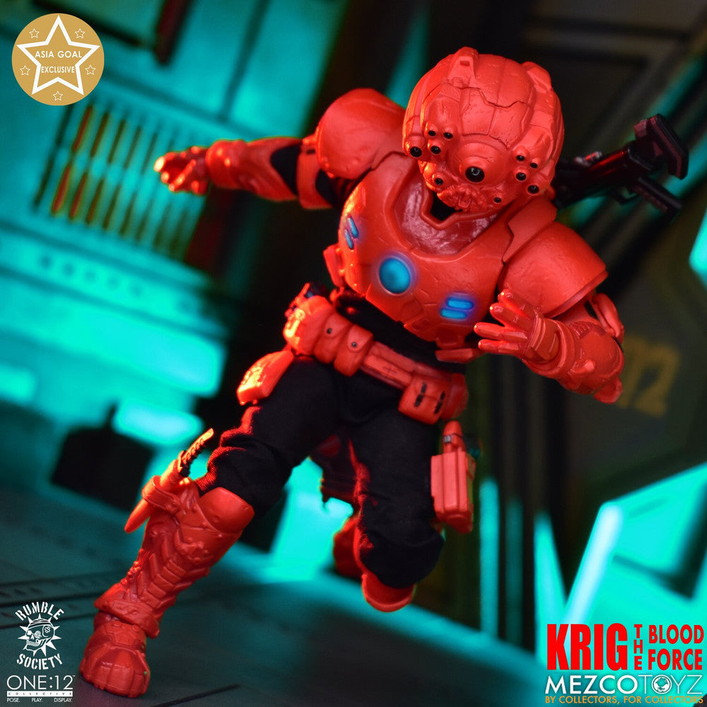 One:12 Mezco Rumble Society KRIG : Blood Force Asia Goal Exclusive