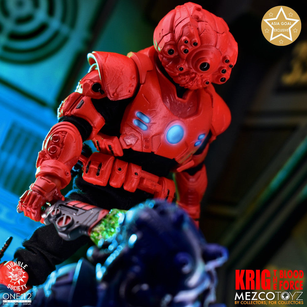 One:12 Mezco Rumble Society KRIG : Blood Force Asia Goal Exclusive