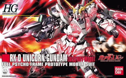 Mobile Suit Gundam Unicorn HGUC Unicorn Gundam (Destroy Mode) 1/144 Scale Model Kit #100