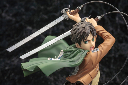 Attack on Titan ArtFX J Eren Yeager Figure (Renewal Package Ver.) 1/8 Scale