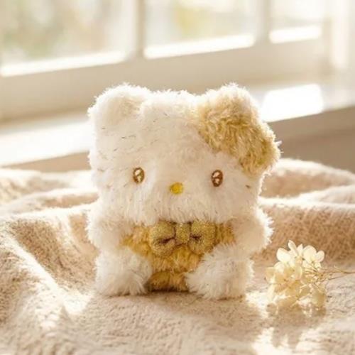 Hello Kitty Sanrio Sparkling Gold Backpack Keychain