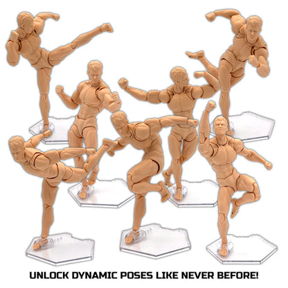 PRE-ORDER: Elevate Figure Displays  Luna Series: Peg-Free Footstands - Clear - Designed for Figures 4in-7in