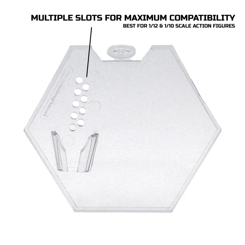 PRE-ORDER: Elevate Figure Displays  Luna Series: Peg-Free Footstands - Clear - Designed for Figures 4in-7in