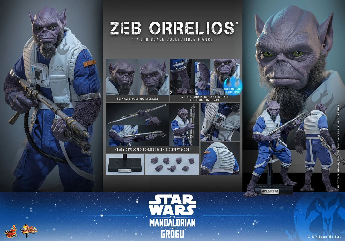 Pre-Order: Star Wars: The Mandalorian & Grogu MMS876 Zeb Orrelios 1/6th Scale Collectible Figure