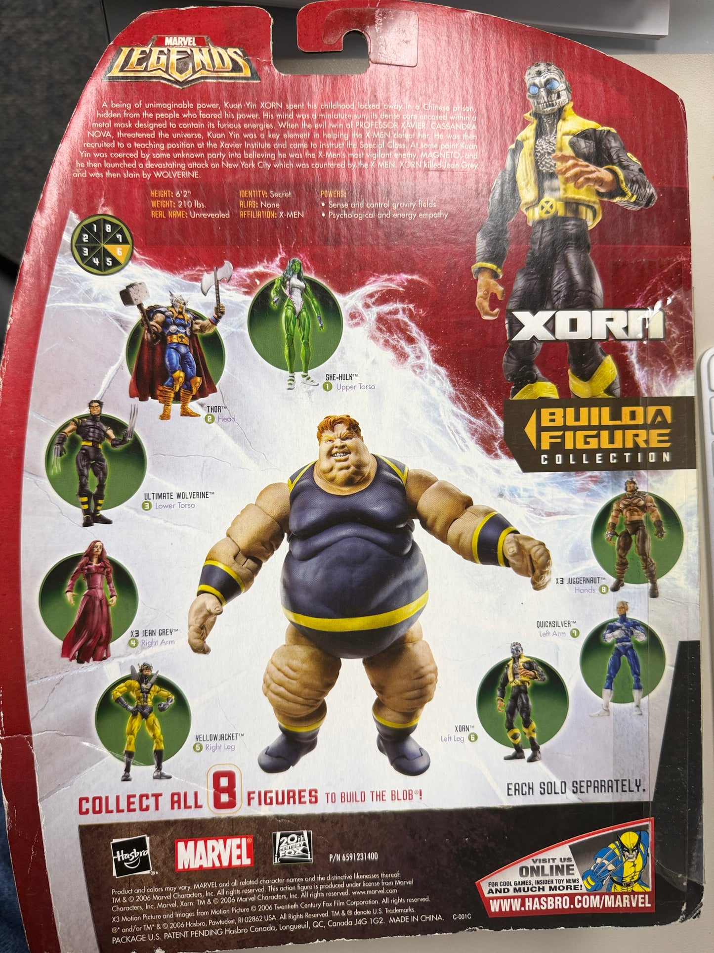 Marvel Legends Series 17 (Hasbro Series 2) Action Figure Xorn (Yellowing plastic from shelf wear)