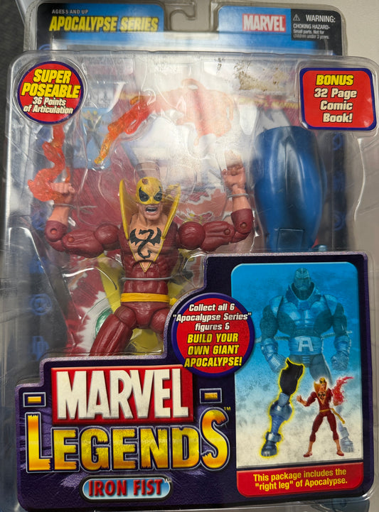 Marvel Legends Apocalypse Series Astonishing Iron Fist Red Variant Action Figure (Shelf wear)