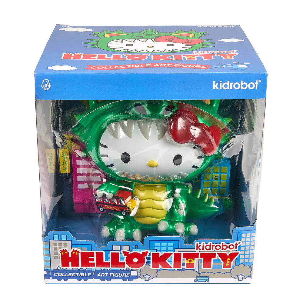 Hello Kitty Cosplay Kaiju (Metallic Green) 8" Vinyl Art Figure