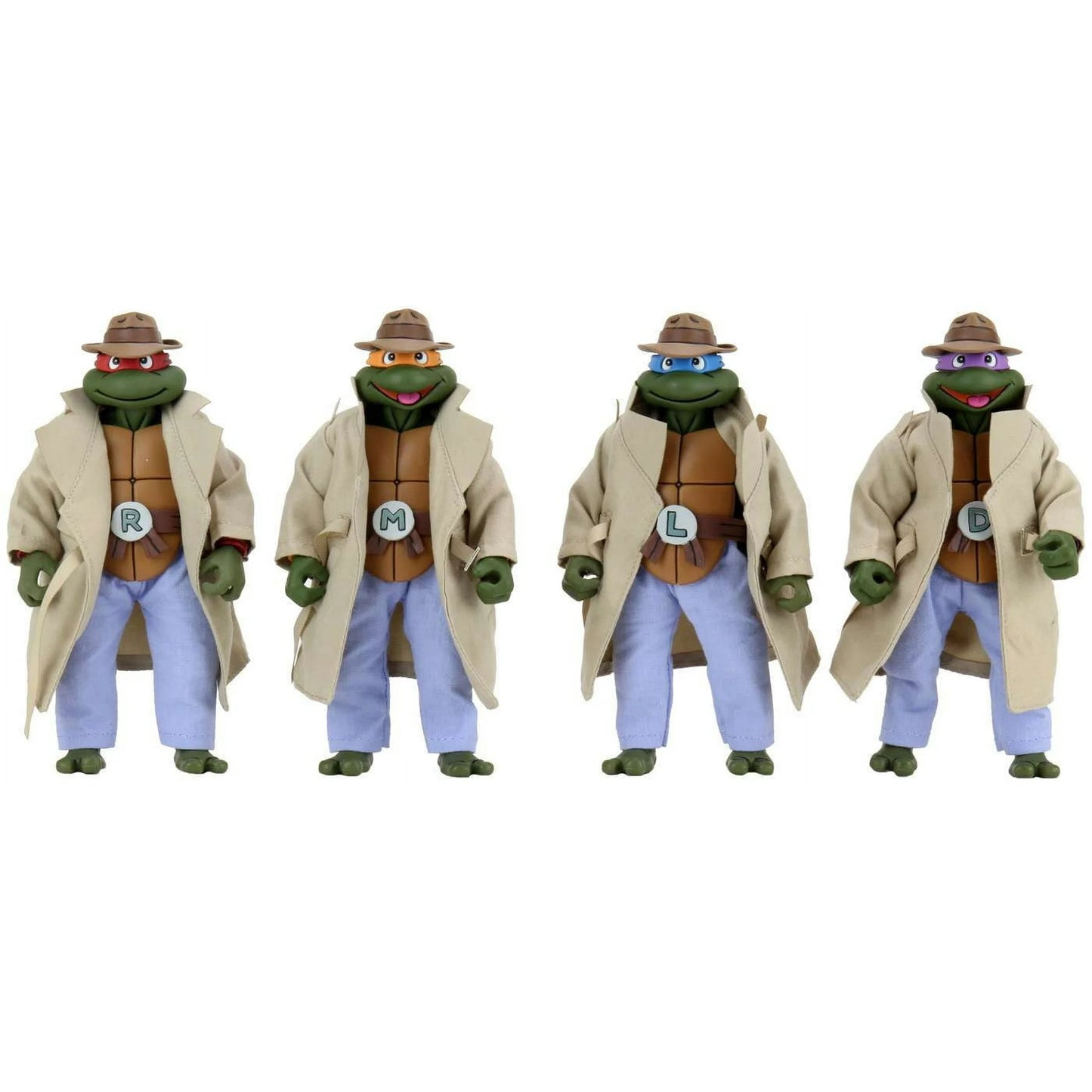 NECA Teenage Mutant Ninja Turtles Turtles in Disguise! Leonardo, Donatello, Michelangelo & Raphael Action Figure 4-Pack