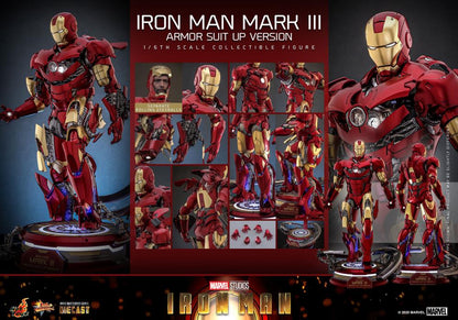 Pre-Order - Marvel MMS825 Iron Man Mark III (Armor Suit Up Ver.) 1/6th Scale Collectible Figure