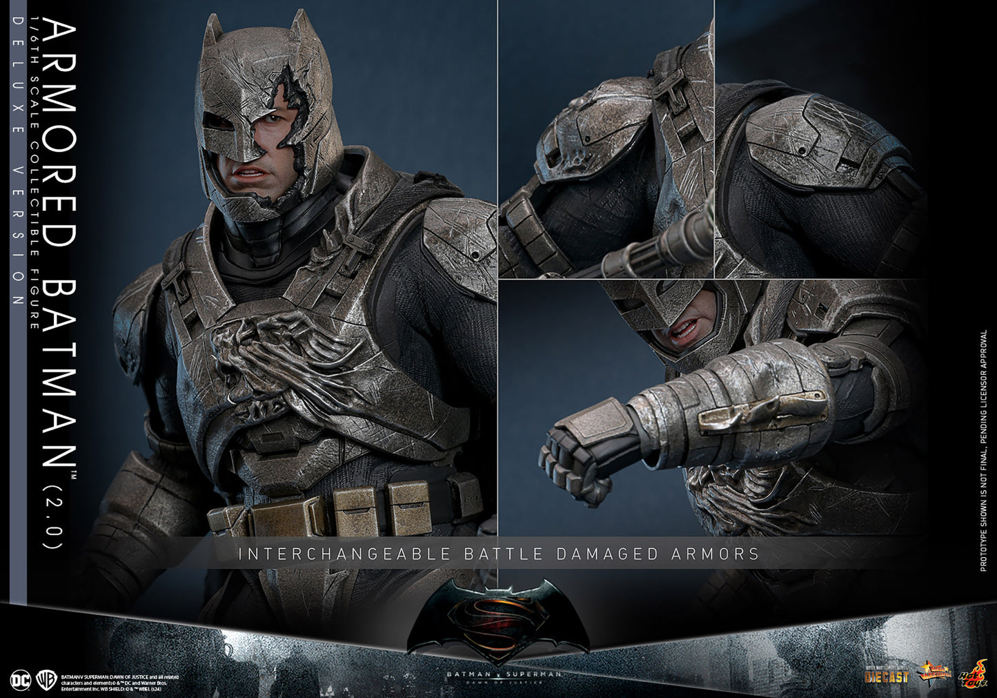Pre-Order - Batman v Superman: Dawn of Justice MMS742D62 Armored Batman (2.0) Deluxe 1/6th Scale Collectible Figure