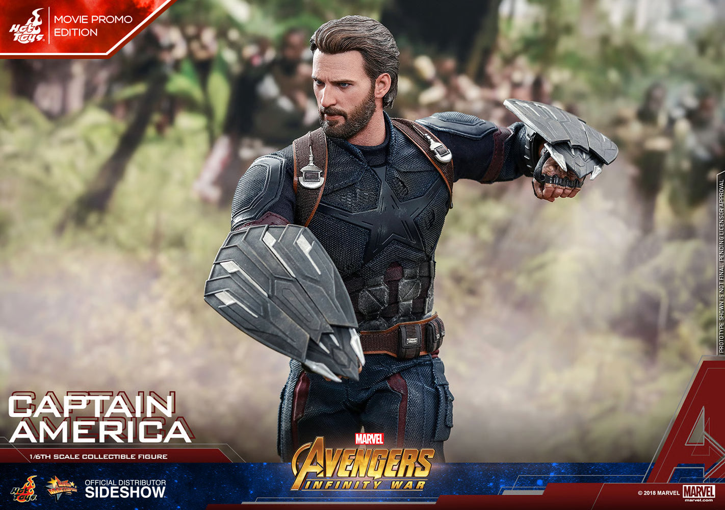 Avengers: Infinity War - Captain America Movie Promo Ed. MMS481 1/6th Scale Exclusive Collectible Figure