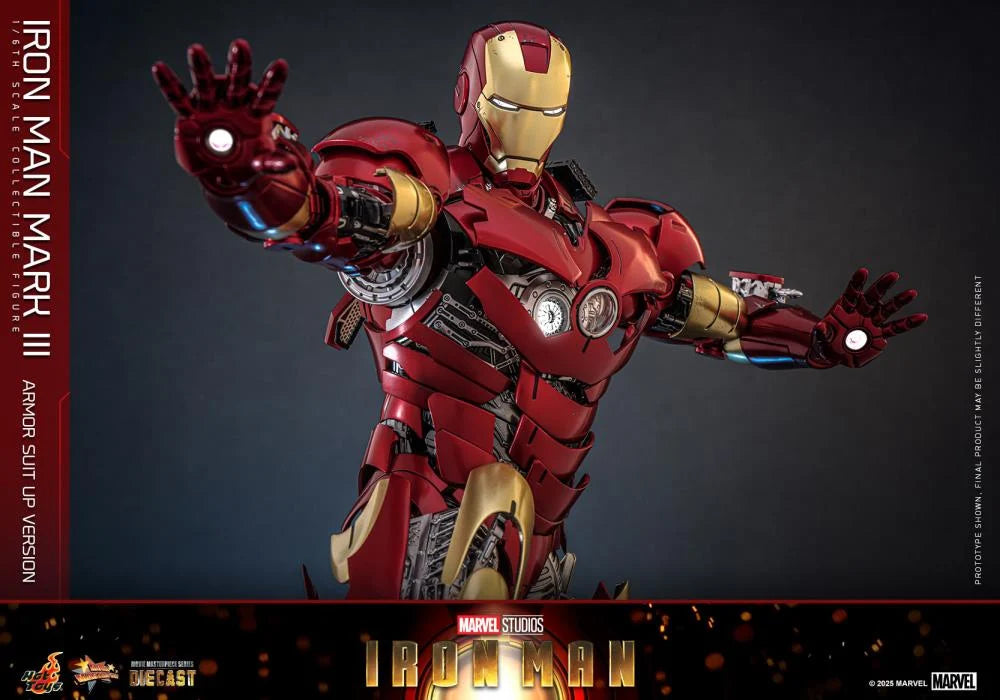 Pre-Order - Marvel MMS825 Iron Man Mark III (Armor Suit Up Ver.) 1/6th Scale Collectible Figure