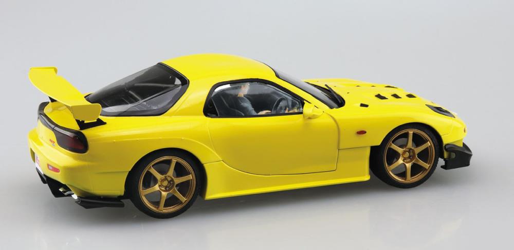 Initial D Keisuke Takahashi's FD3S RX-7 (Project D Ver.) 1/24 Scale Model Kit & Figure
